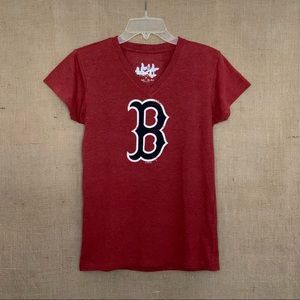 MLB Boston Red Sox Short Sleeve Blue B Logo Tee M